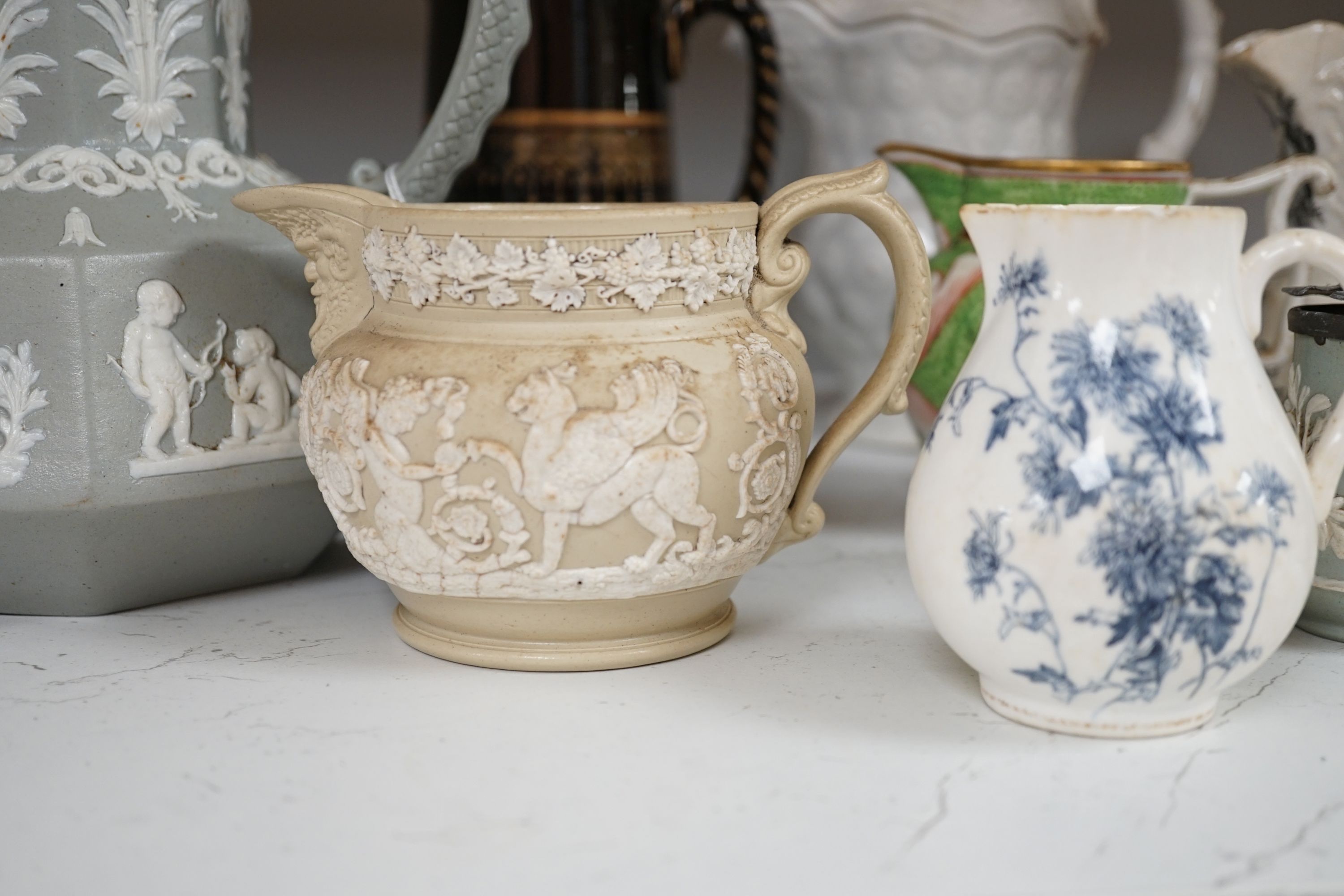 A group of 19th century pottery jugs